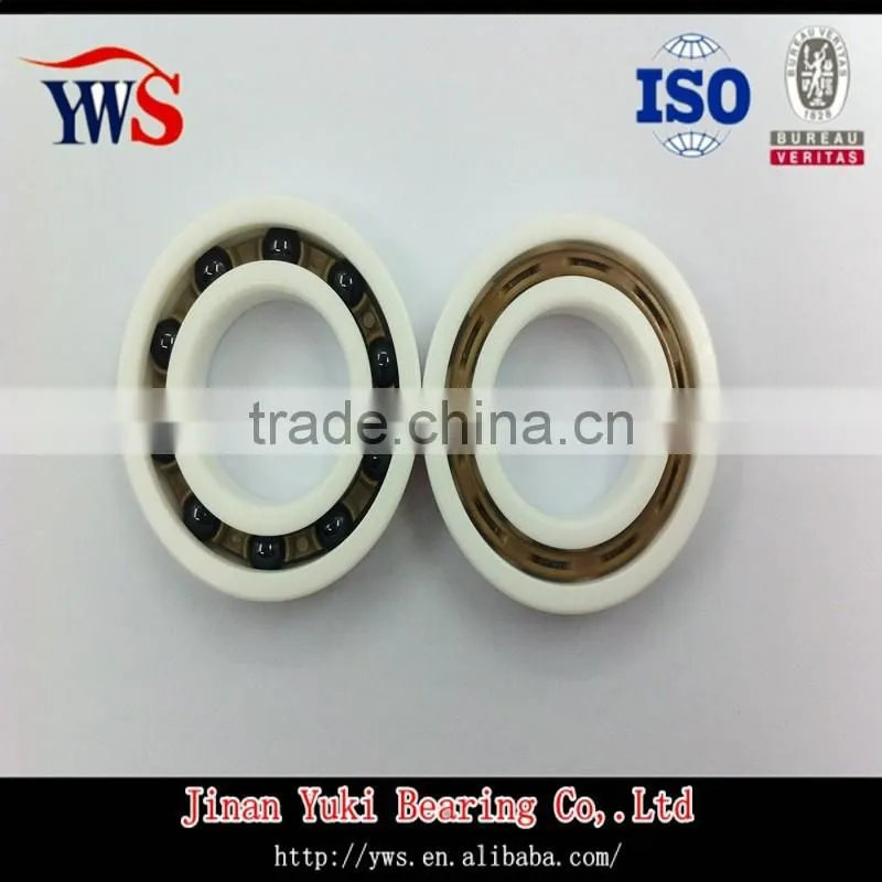 PEEK cage ZrO2 outer rings Si3N4 balls 6006 ZrO2 Full ceramic bearing