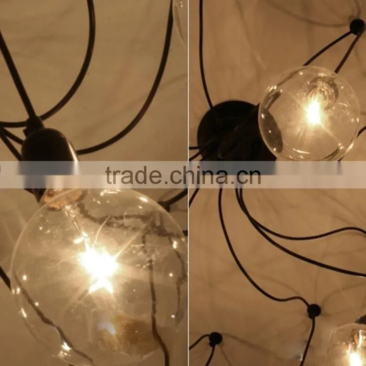 2016 New Modern Bell Glass Pendant Lights Industrial Style Pendant Lamp Edison bulbs Lighting hanging Dining room lamps
