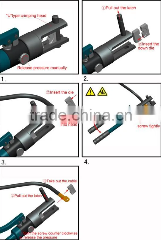 YQK-70 Hydraulic Crimping Tools Hydraulic Wire Rope Crimping Tools
