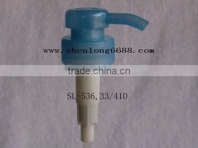 cosmetic plastic lotion pump with ribbed finish