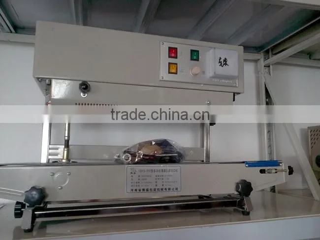 Best price continuous band sealing machine for plastic bags