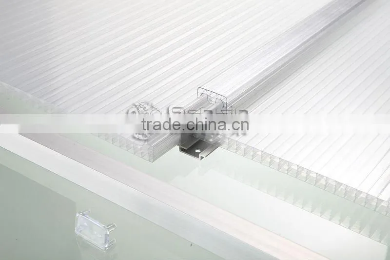 4-wall Rectangle Structure U-lock polycarbonate sheets