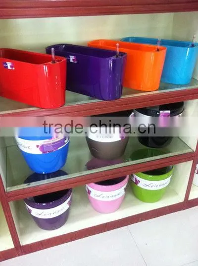 PQ5 blue glazed interior decorative flower pots