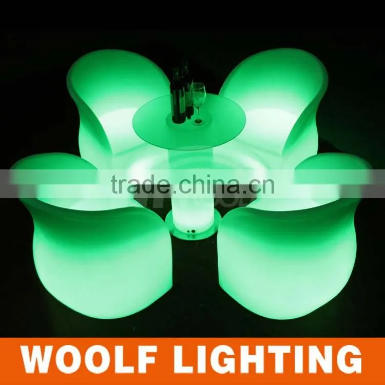 led glowing pillar glass bar cocktail tables