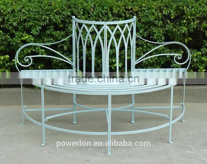Iron Half Round Tree Bench Garden Bench