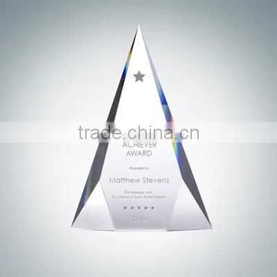 wholesale cheap triangle crystal trophy
