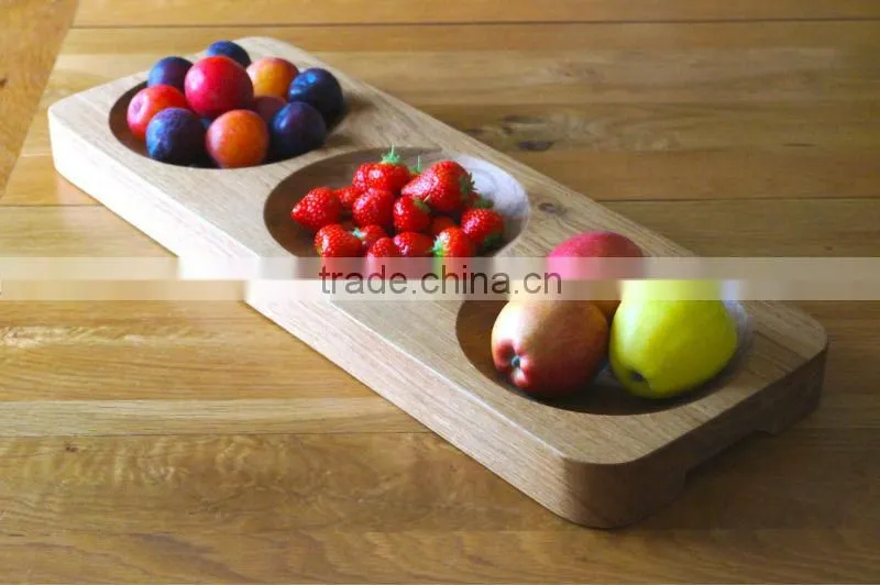 Wooden Serving Tray Oak Fruit Tray Dessert Plate