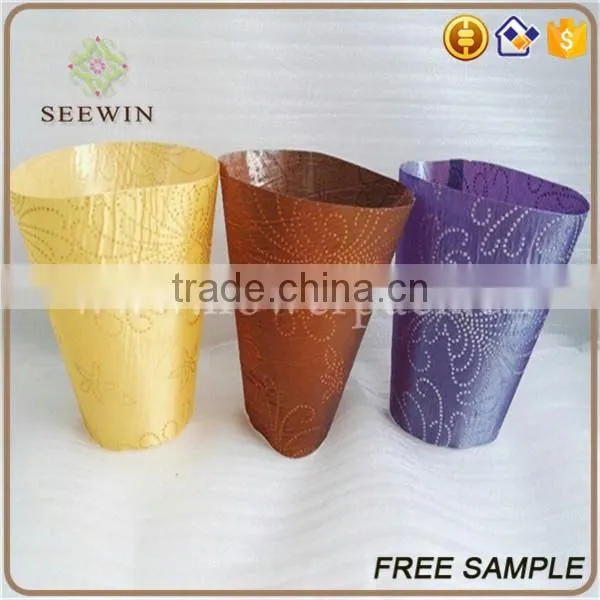 high quality golden fabric wholesale flower pots