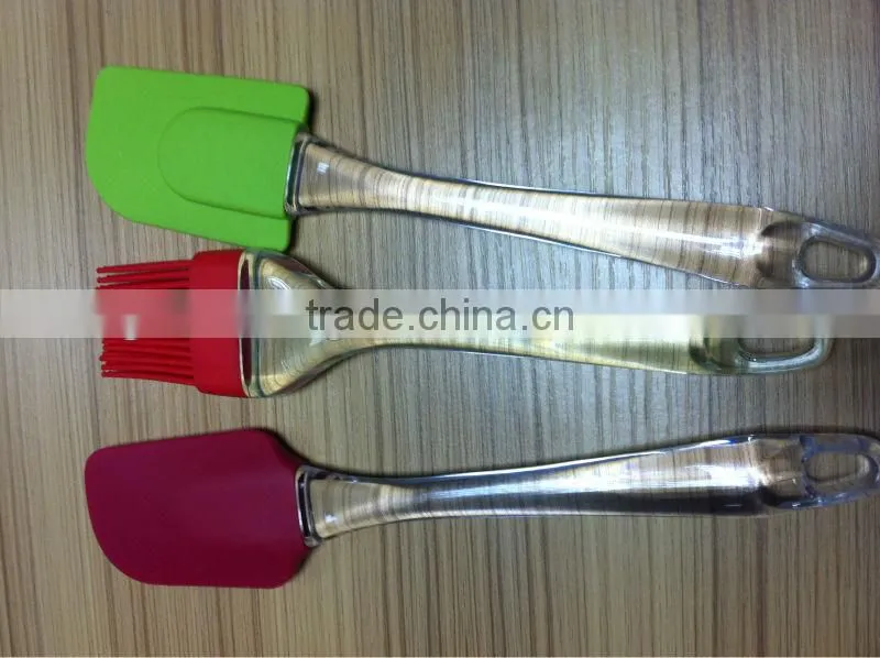 silicone spatula for baking crystal handle cake tool