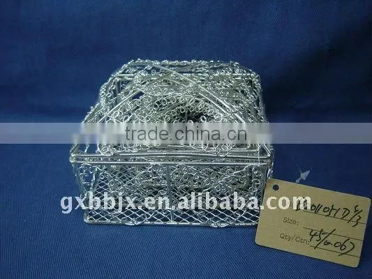 Rectangle/Square/Egg shaped silver wire gift box