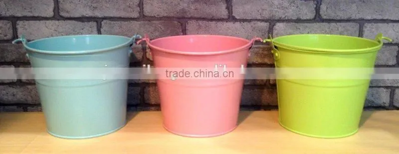 2L colorful metal tin buckets