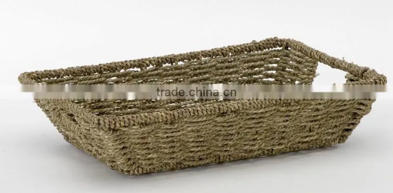 cheap straw baskets with handle for sundries