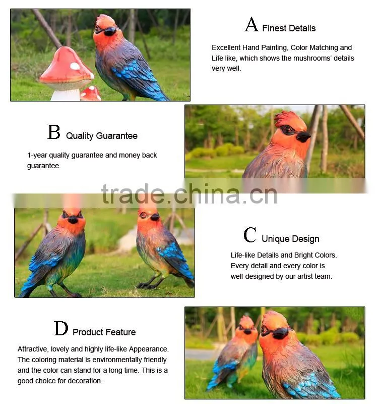 factory promotion life size resin parrot fiberglass animals for sale