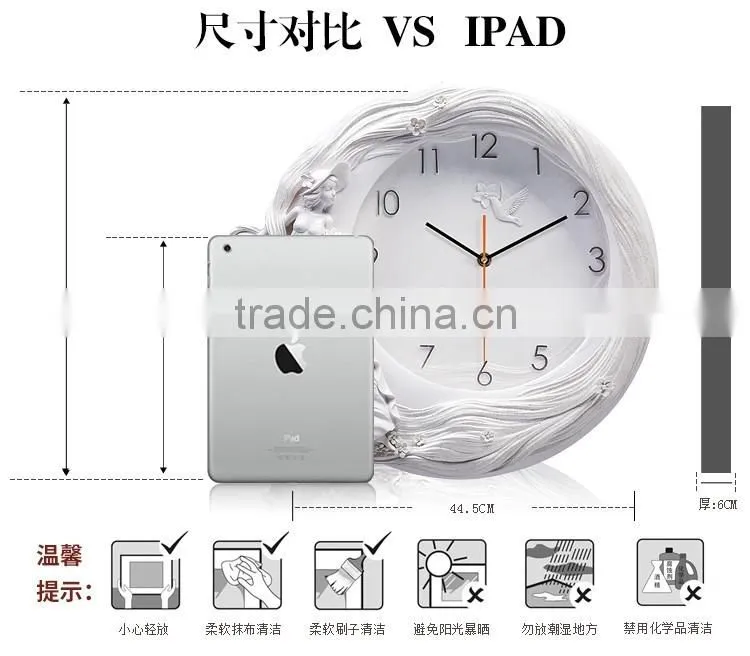 M0028 Momoda Living room dining room Creative fancy elegant 3D tree wall clock quartz home decoration gold silver art wall clock