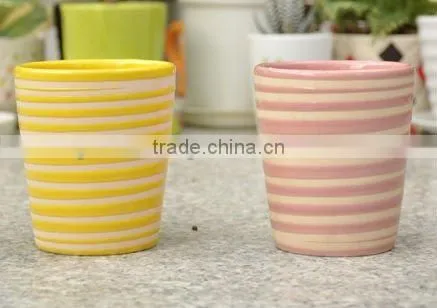 Ceramic Black Glazed Flower Pot
