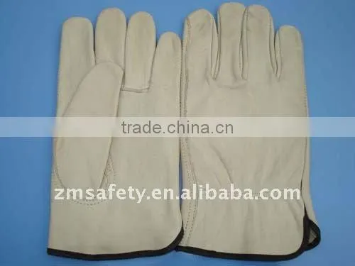 Cow grain leather driver gloves ZM44-H