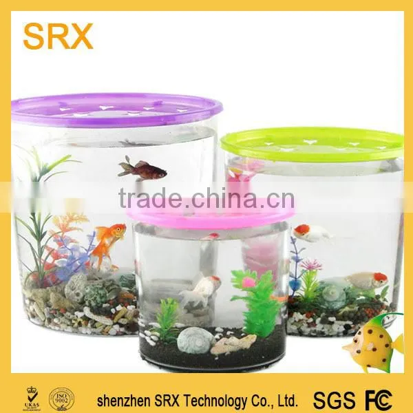custom make plastic fish bowl containers, plastic fish bowl with lid,custom plastic fish bowl containers with lid