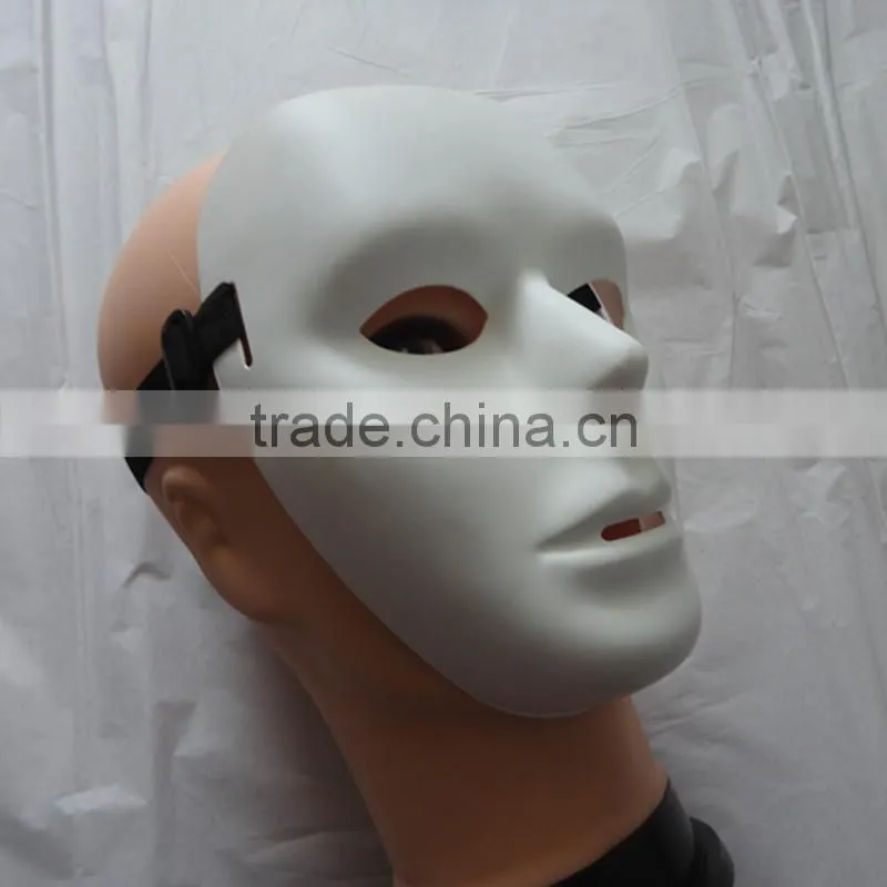 PVC Plastic Jabbawockeez Hiphop White Dance Face Mask for Dance False Face Mask