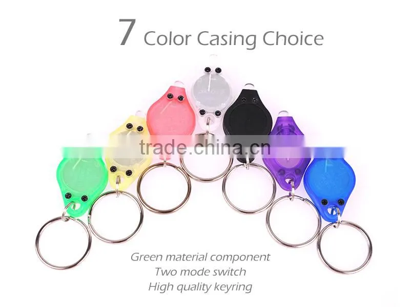 Wholesale cheap souvenir led flashlights keychain ring