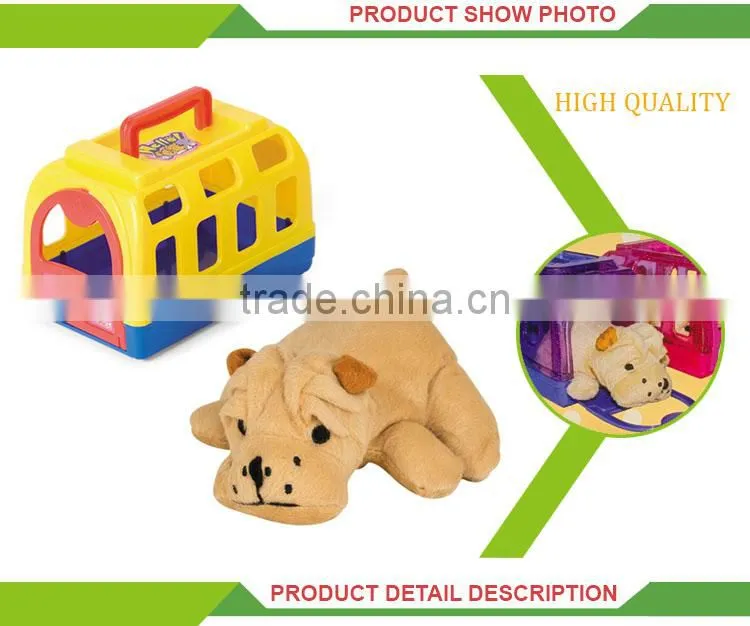 Latest kids pretend play set plush pet toys imported from china