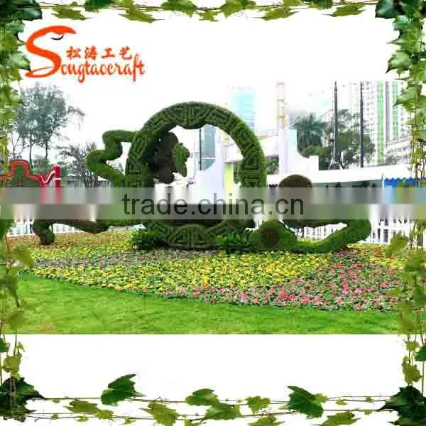 Customized artificial landscape grass topiary animal outdoor decoration artificial grass topiary model