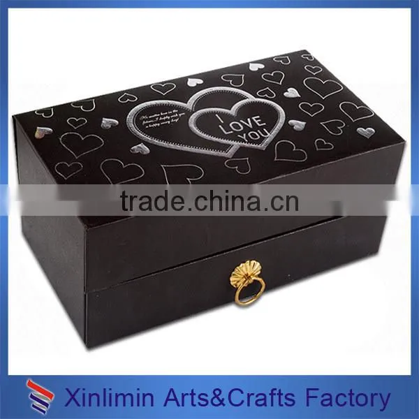 paper packaging cardboard boxes with lid ribbon