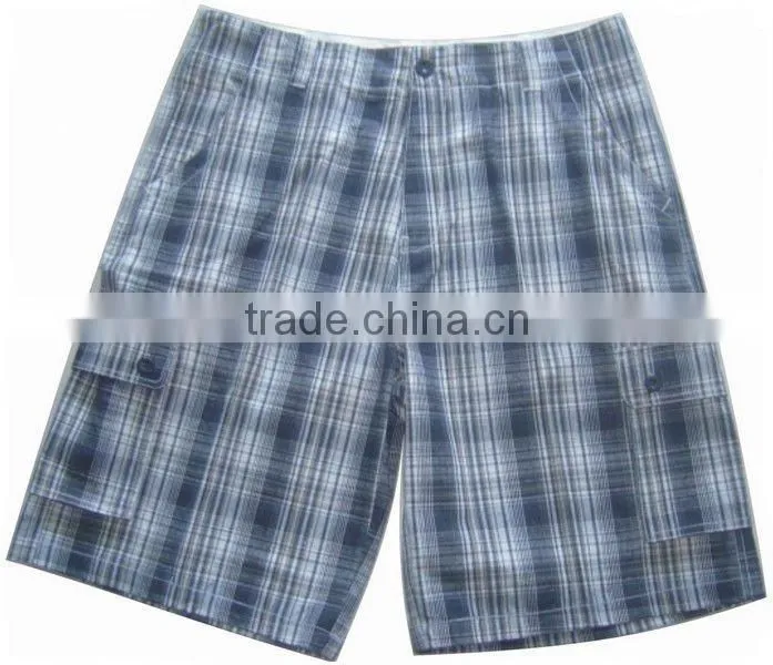 HOT-SELLING MENS CHECK BERMUDA STOCKS BU-011A