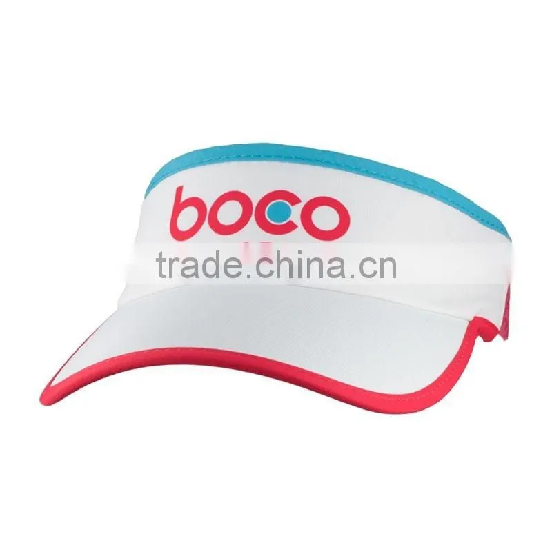 running sportswear visor cap, sublimation printed running cap