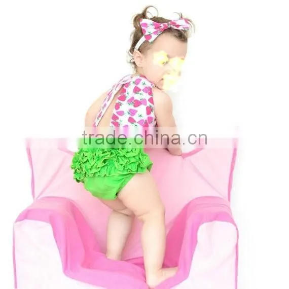 Baby girl cotton bloomer ruffles diaper cover pure white bloomer for newborn baby