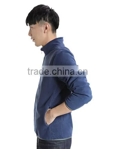 China Oem good quality Cheaper customized designs polar fleece jackets wholesale contrast color stand collar jackets