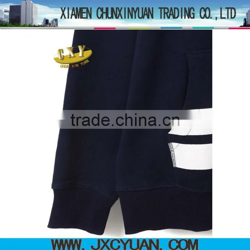 2013 blue mens hoody coats with custom printing and pocket made in china