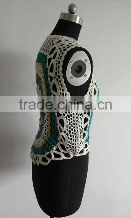 sleeveless &hand crochet fancy sweaters for women