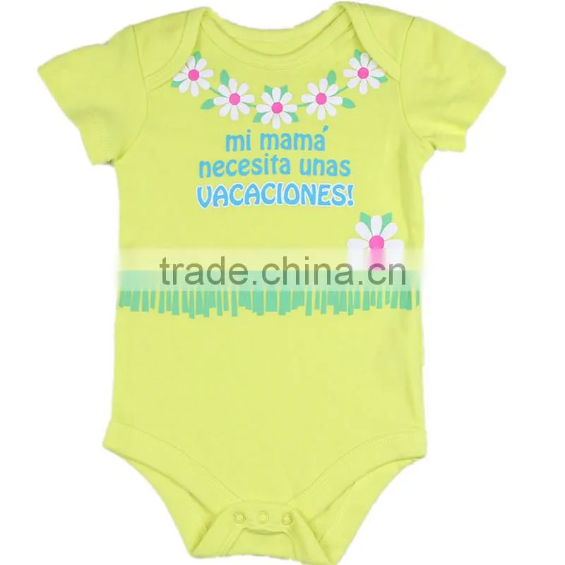 2016 New arrival baby clothes romper cheap price baby carters bodysuits manufacturer