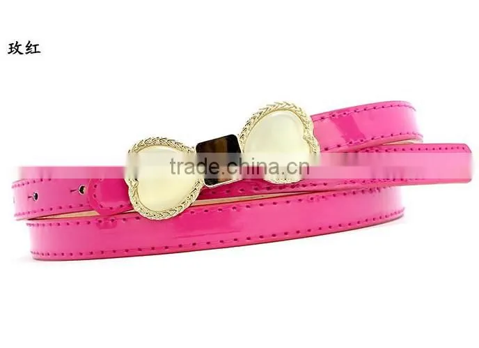 New candy color Painting PU Leather Women Belt Kinds Of Collocation Dresses Belts For Women