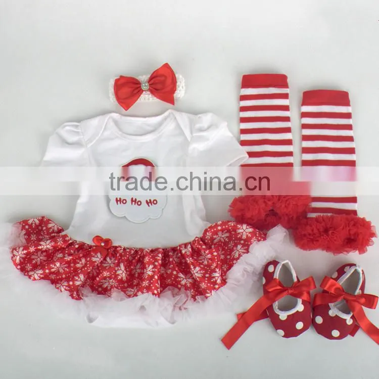 Wholesale 4pcs Christmas Christmas Cotton Newborn Baby Toddler Clothing