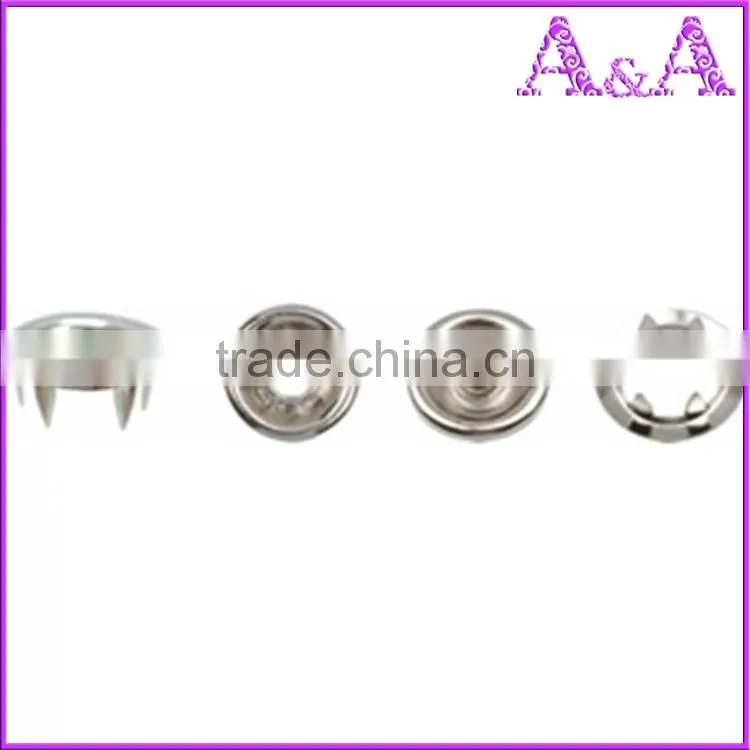 Hot sale good quality spring snap button prong ring buttons for garment clothing