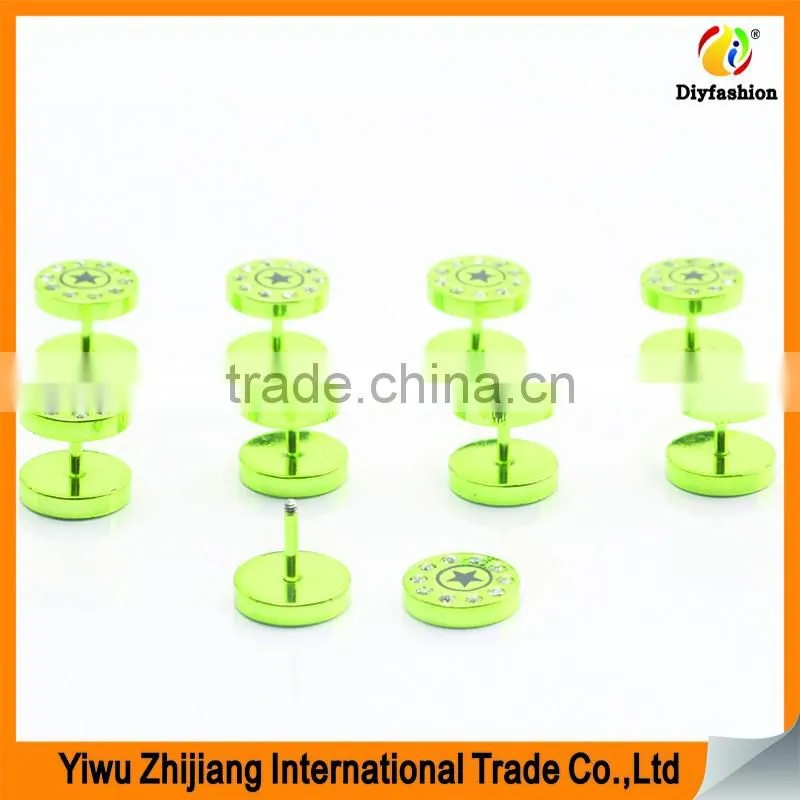 Custom New Products 2016 Stainless Steel Fake Tunnel Ear Plugs Body Jewelry Pierceing In China