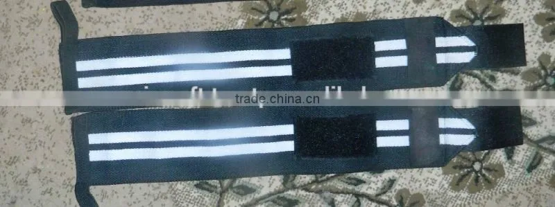 Customize wrist wraps/ Gym wrist Wraps/Crossfit weight lifting wrist wraps Black with White lines