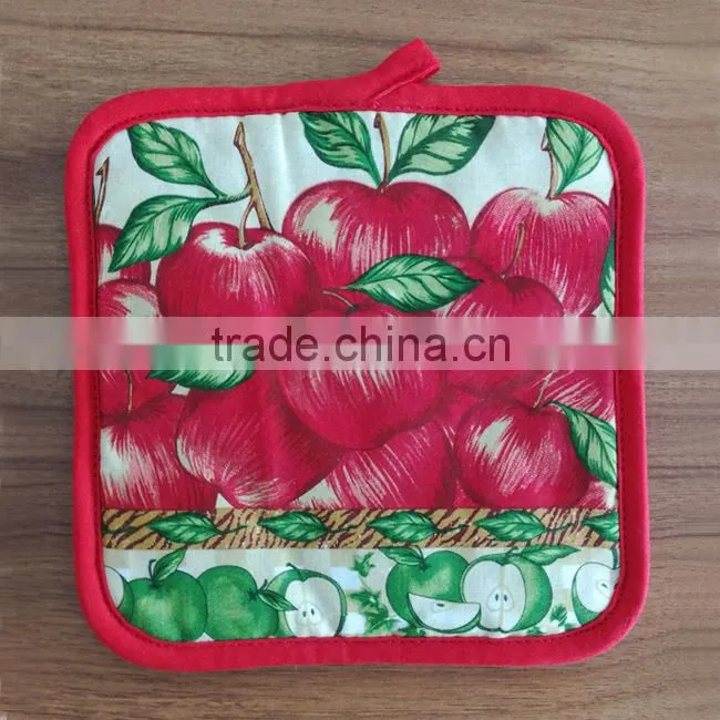2 pcs kitchen set fruit styles funny pot holder and oven mitts
