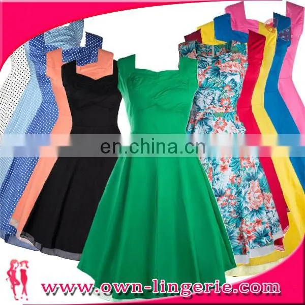 Floral Women Dress swing dress OEM/ODM cheap pinup rockabilly dresses wholesale factory