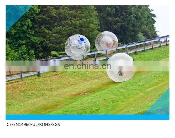 hot sale climbing zorb ball for Pasture , crazy grass inflatable zorb ball track