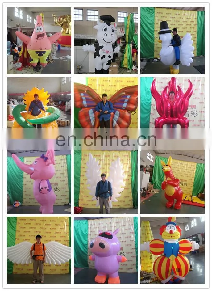 new style customized pink inflatable wings costume for decoration