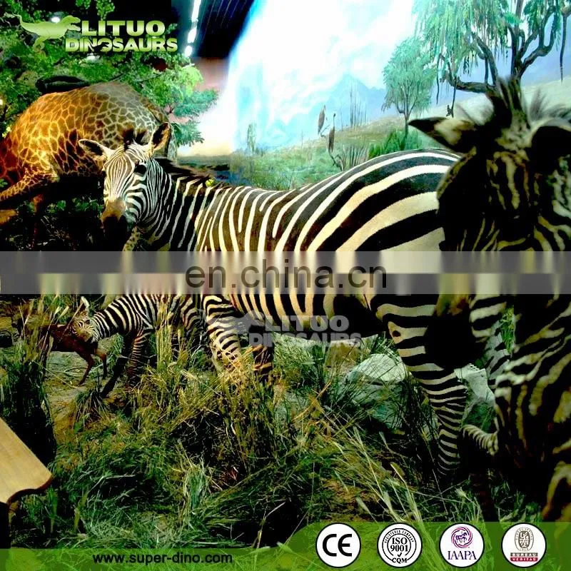 Indoor Theme Park Animated African Animal Model Exhibit