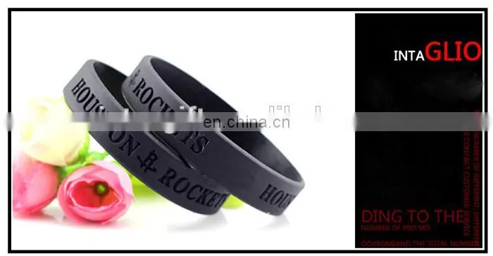 Printed Technique Europe Regional Feature glowing silicone bracelet