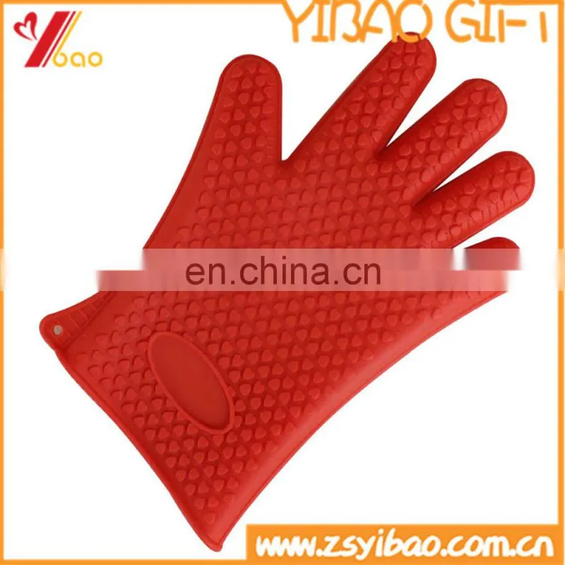 Customize food-grade BBQ heat resistant silicone baking gloves for cooking