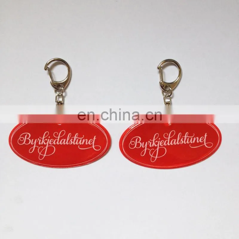 Promotion gifts reflective metal keychain/hanger