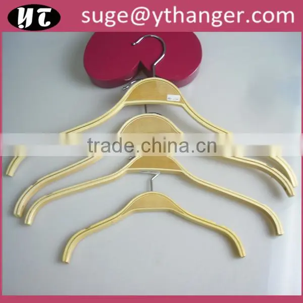 LW012 lywood hangers natural flat laminated hanger
