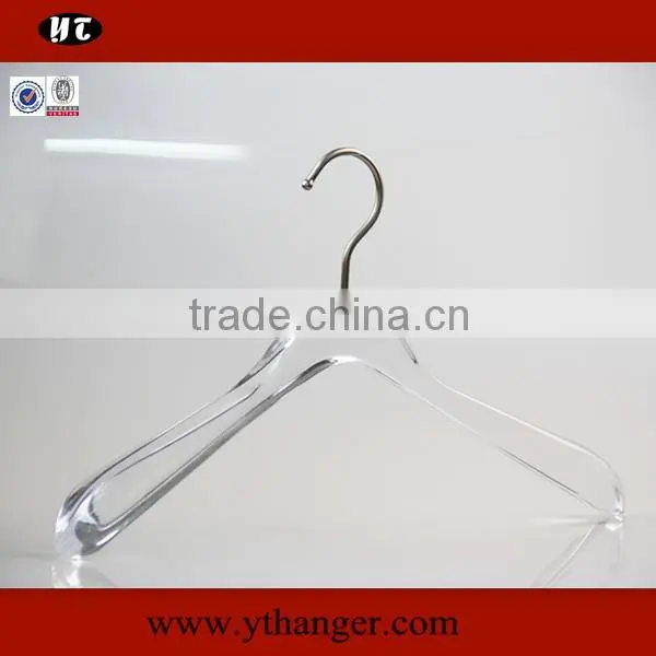 white acrylic hanger anti-slip plastic hanger for clothes
