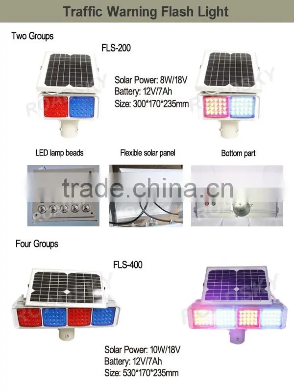 Red Blue Flashing Strobe Road Traffic Warning Light