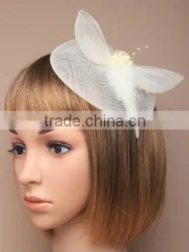 100% Sinamay Fabric Fascinator Hat For Wedding/Party/Chuch